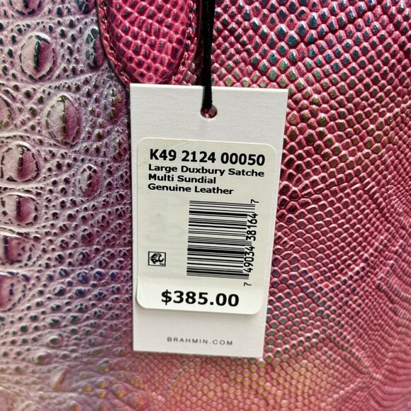 Brahmin Large Duxbury Leather Satchel – Multi Sundial - Picture 7 of 7